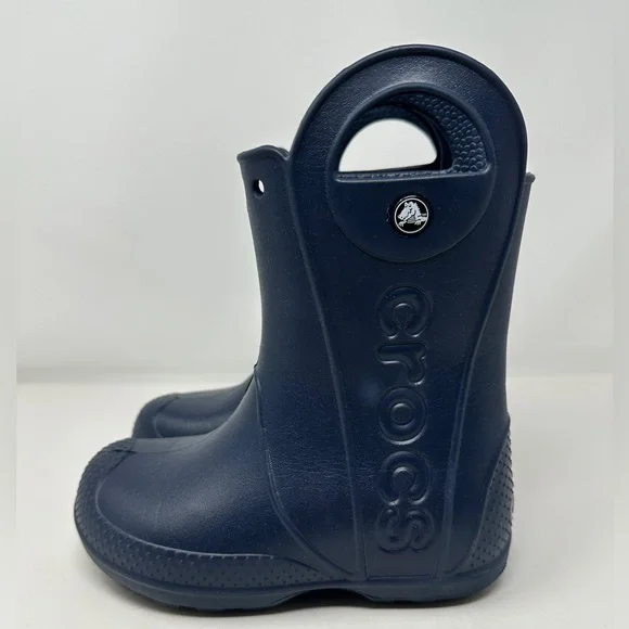 CROCS KIDS’ HANDLE IT RAIN BOOT Size C12 Navy Blue - Picture 1 of 6